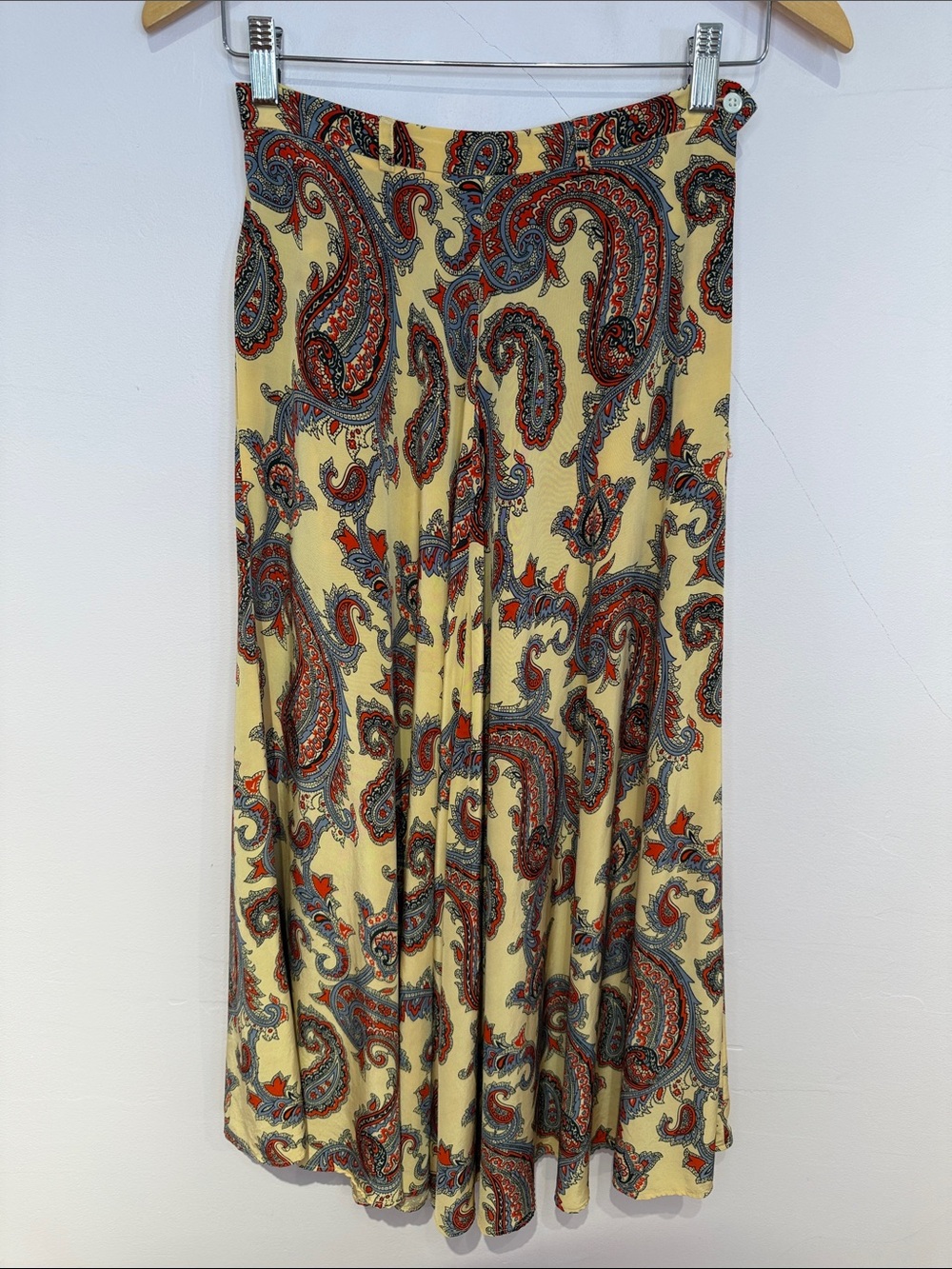 Ralph Lauren blue label Paisley Print Yellow Maxi Skirt sz6